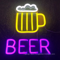 Advertising custom flex neon bar letter sign 3d led  light logo signage woll mounted